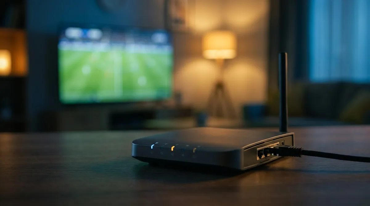 IPTV Firestick internet speed: router with ethernet cable for 4K streaming